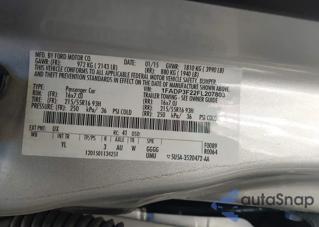 1FADP3F22FL207803: 44476870