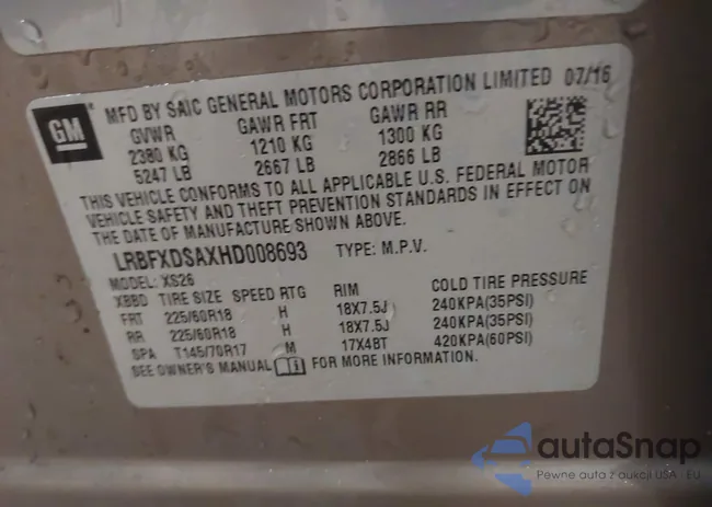 LRBFXDSAXHD008693: 44476917