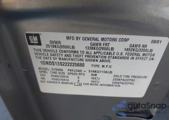 1GNDS13S222225680: 44476935