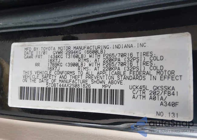 5TDBT44AX2S081826: 44477021