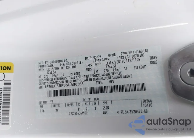 1FMEE8BP3SLA86563: 44477175