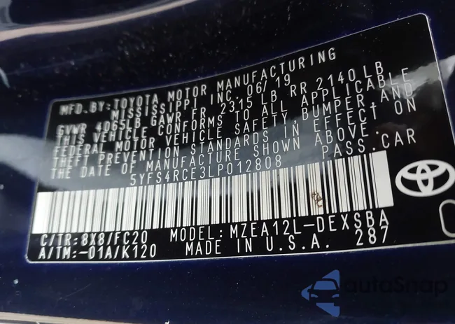 5YFS4RCE3LP012808: 44477306