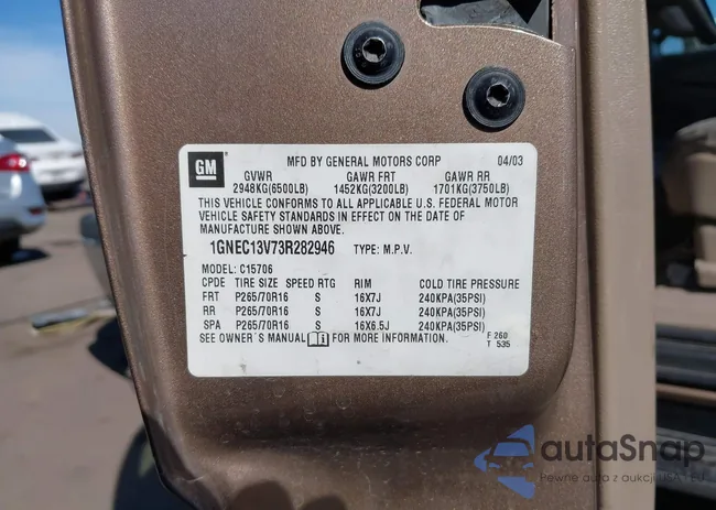 1GNEC13V73R282946: 44476324