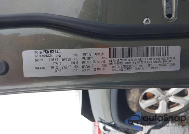 3C4NJDBB8JT457412: 44476677