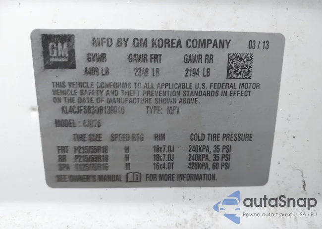 KL4CJFSB3DB139040: 44477818