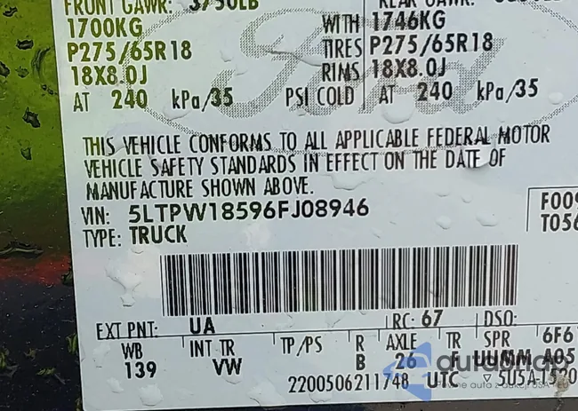 5LTPW18596FJ08946: 44478086