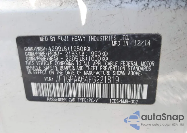 JF1GPAA64FG221819: 44477442