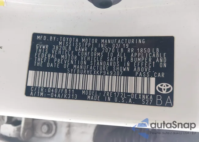 5YFBURHEXKP949307: 44477522