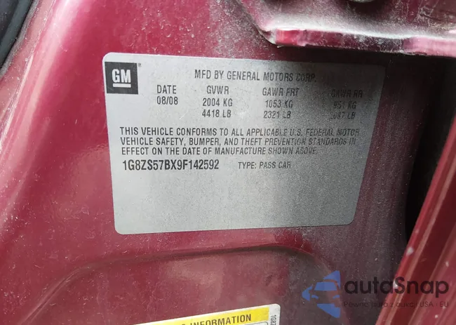 1G8ZS57BX9F142592: 44477697