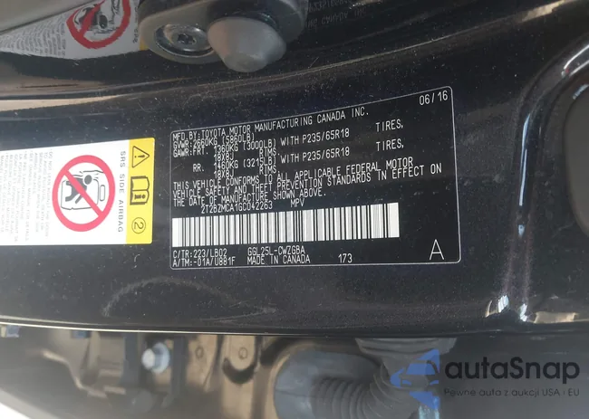 2T2BZMCA1GC042263: 44478790