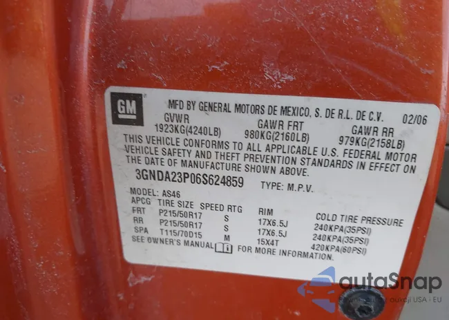 3GNDA23P06S624859: 44479087