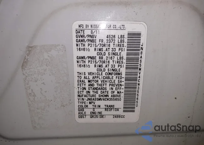 JN8AS5MV4CW355650: 44479097