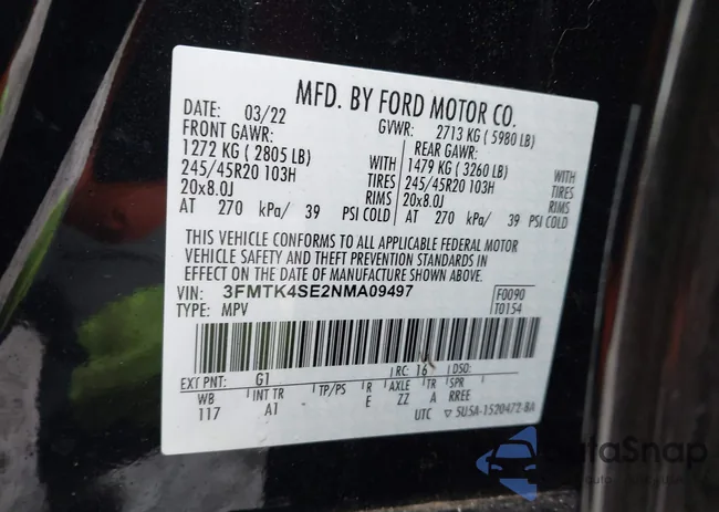 3FMTK4SE2NMA09497: 44478365