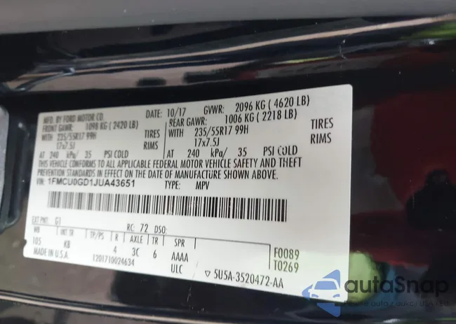 1FMCU0GD1JUA43651: 44478421