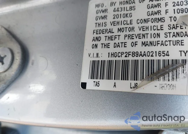 1HGCP2F89AA021654: 44478422