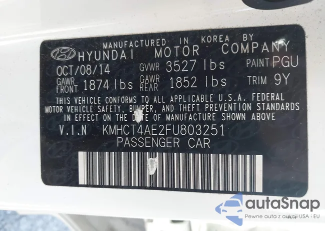 KMHCT4AE2FU803251: 44478444