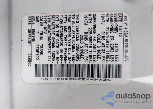 JN8AT2MV2HW251127: 44478602