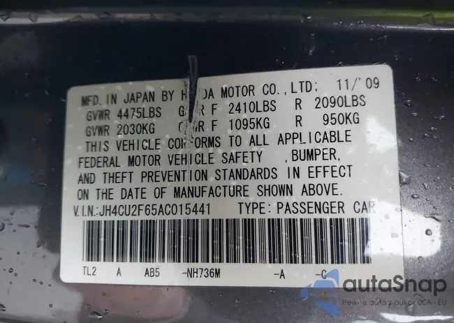 JH4CU2F65AC015441: 44478675