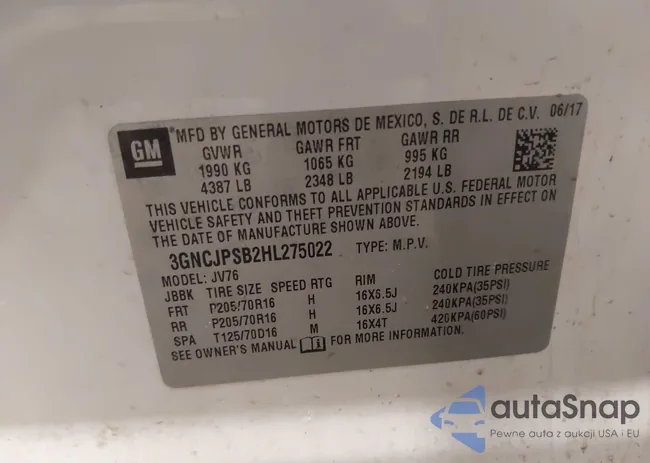 3GNCJPSB2HL275022: 44479727