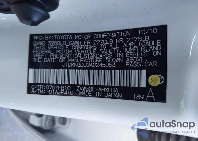 JTDKN3DU2A0245053: 44479811