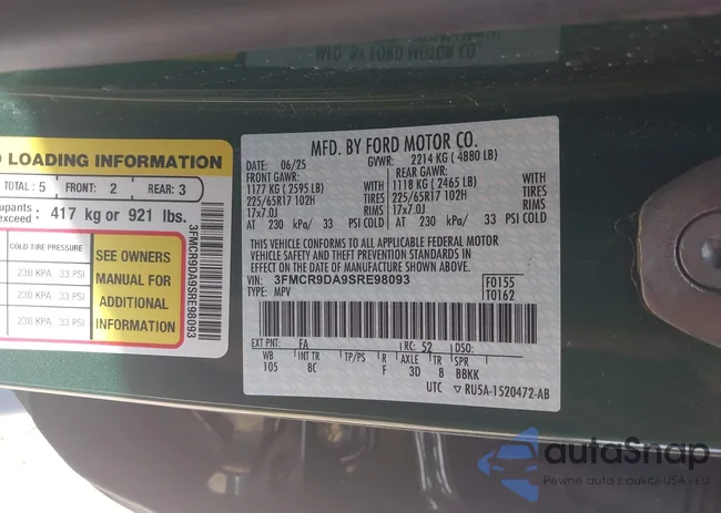 3FMCR9DA9SRE98093: 44479941