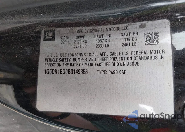 1G6DK1ED0B0149883: 44480127