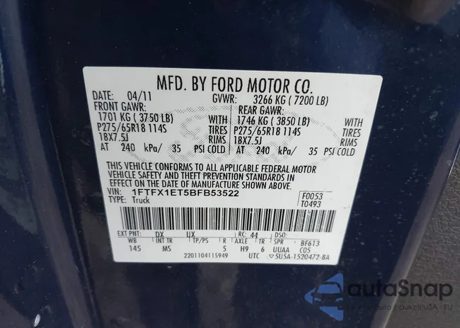 1FTFX1ET5BFB53522: 44480215