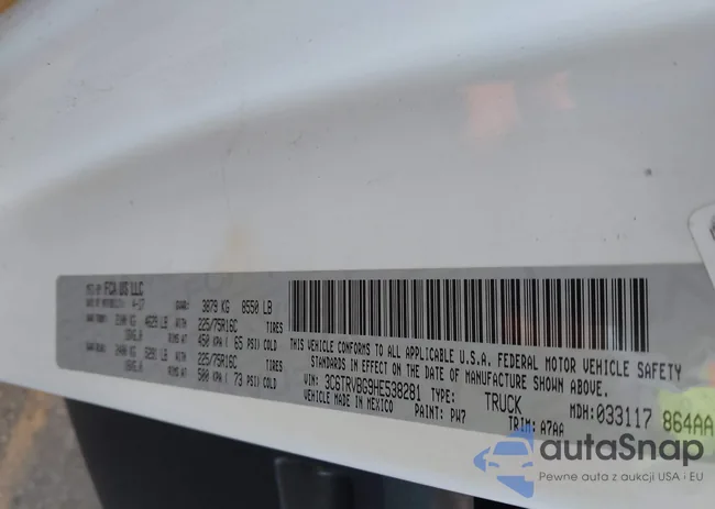 3C6TRVBG9HE538281: 44479405