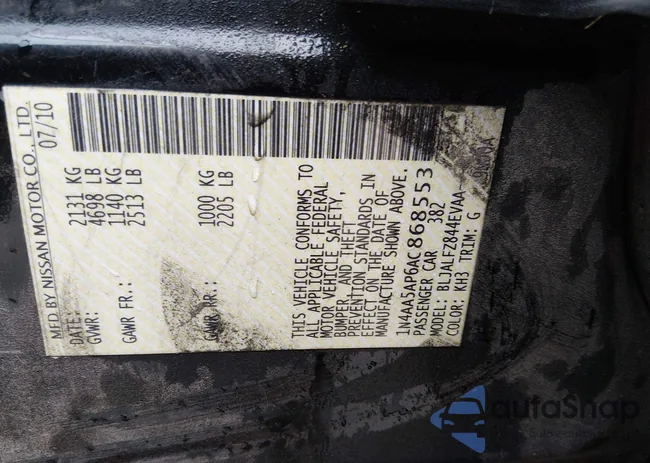 1N4AA5AP6AC868553: 44481069