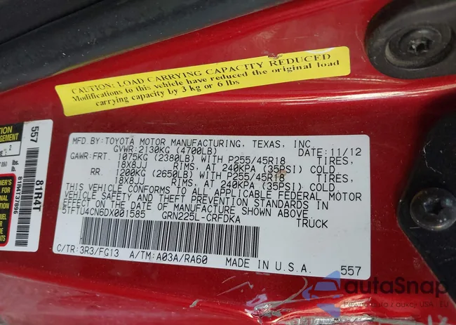 5TFTU4CN6DX001585: 44481122