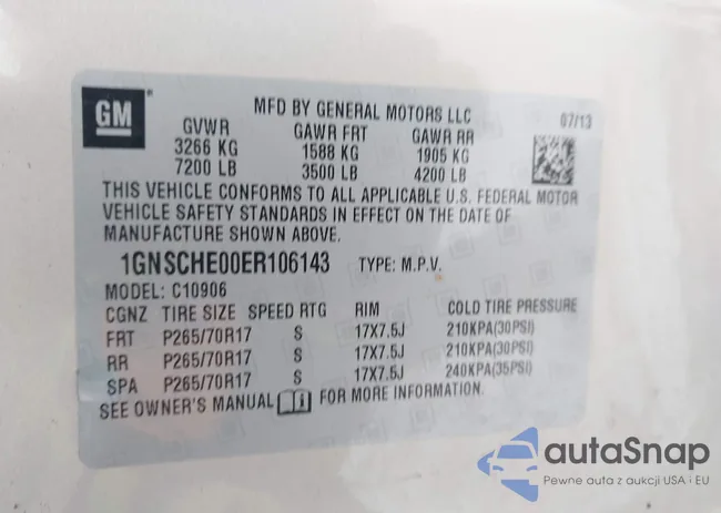 1GNSCHE00ER106143: 44481132