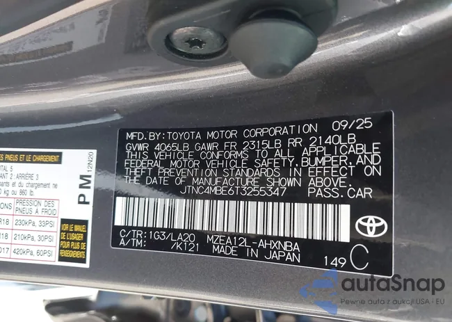 JTNC4MBE6T3255347: 44480625