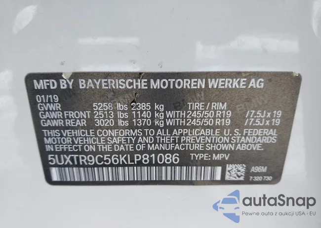 5UXTR9C56KLP81086: 44480699
