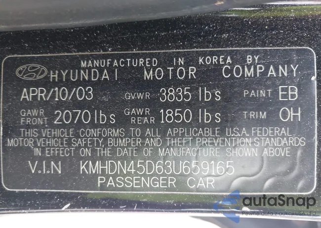 KMHDN45D63U659165: 44481827