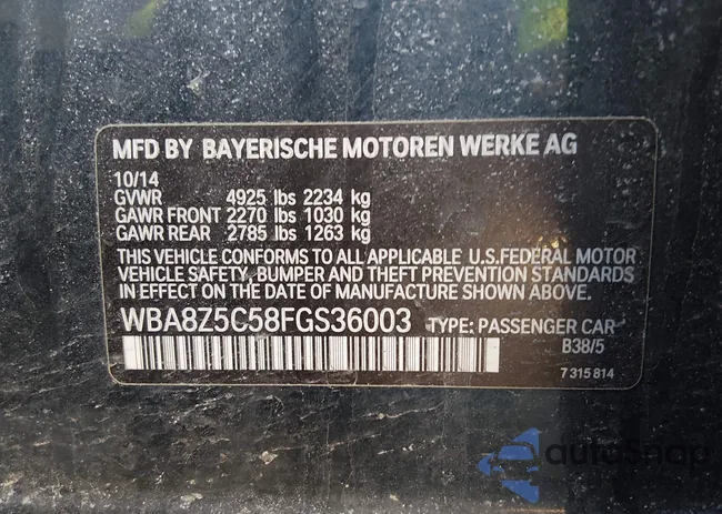 WBA8Z5C58FGS36003: 44481853