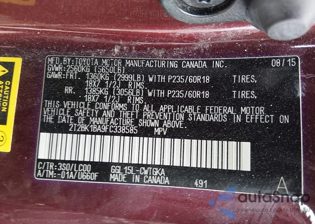 2T2BK1BA9FC338585: 44481992