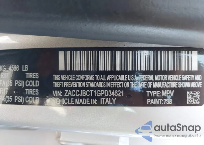 ZACCJBCT1GPD34621: 44482018