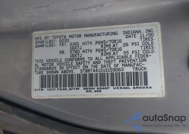 5TBBT44131S159063: 44481430