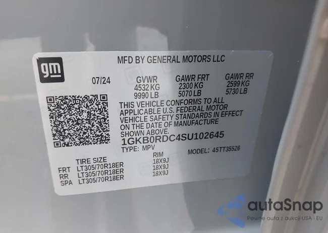 1GKB0RDC4SU102645: 44481501