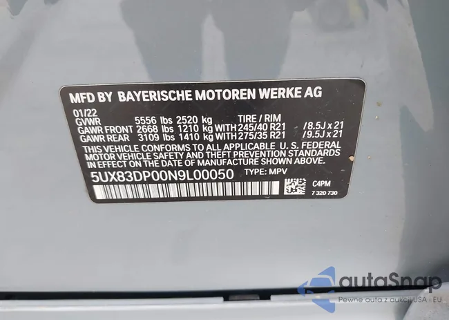 5UX83DP00N9L00050: 44481661