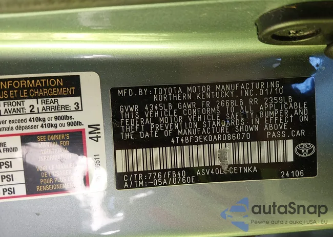 4T4BF3EK0AR086070: 44482764