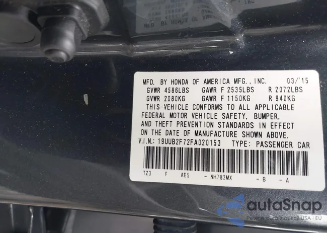 19UUB2F72FA020153: 44482780