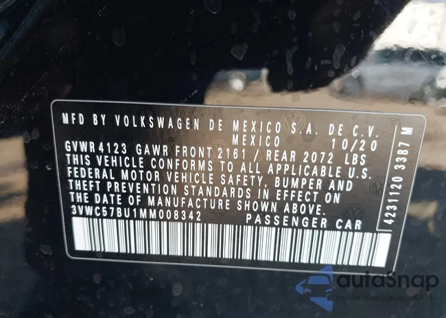 3VWC57BU1MM008342: 44482849