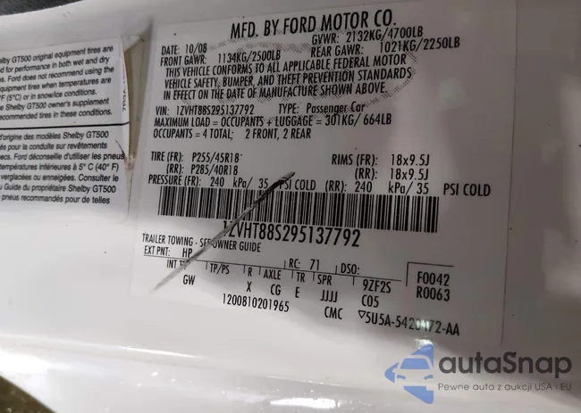 1ZVHT88S295137792: 44482922