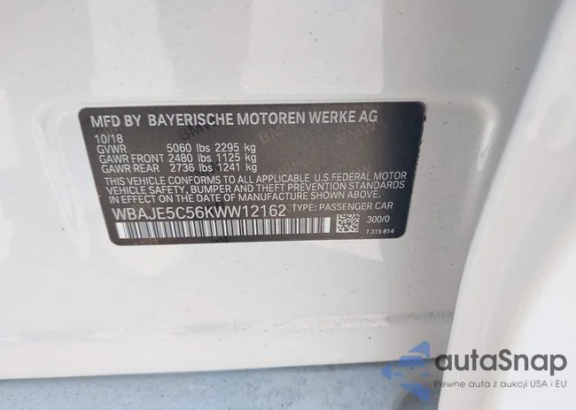 WBAJE5C56KWW12162: 44483007