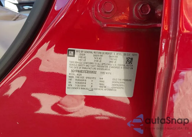 3GYFNAE37CS550632: 44483010