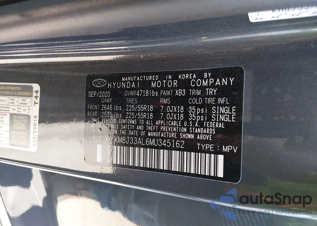 KM8J33AL6MU345162: 44483101