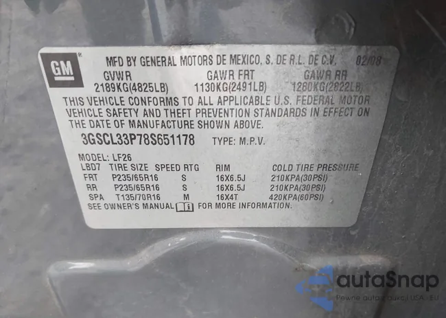 3GSCL33P78S651178: 44482497