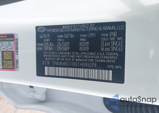 5NMMBDTB7TH045277: 44482509