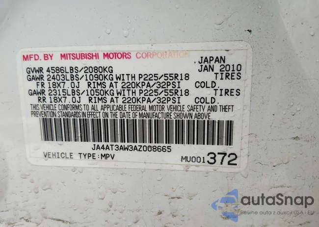 JA4AT3AW3AZ008665: 44482582